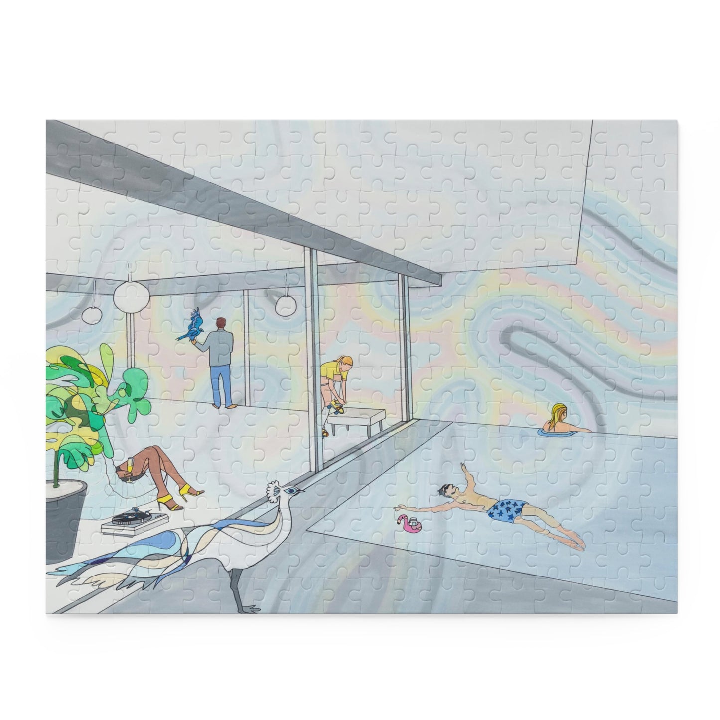 Peacock Pool Puzzle(120, 252, 500-Piece)