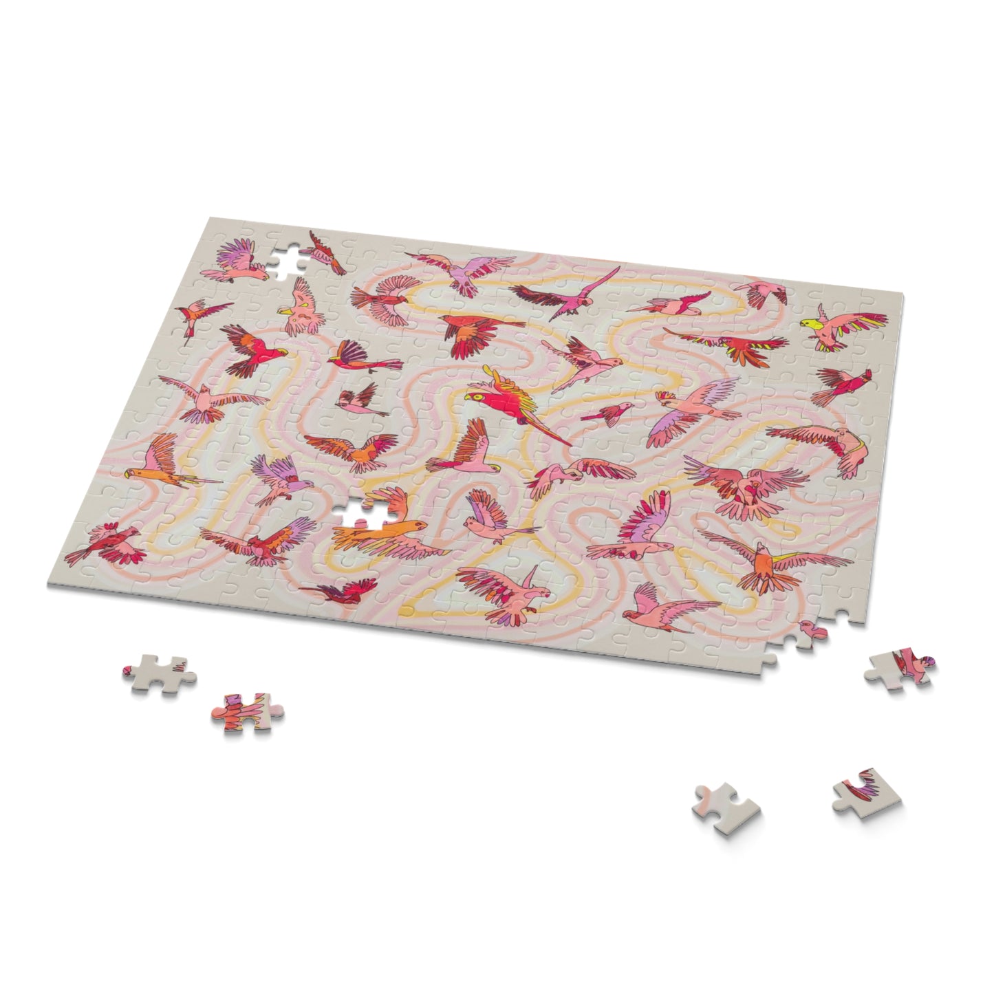 Funky Red Birds (120, 252, 500-Piece)