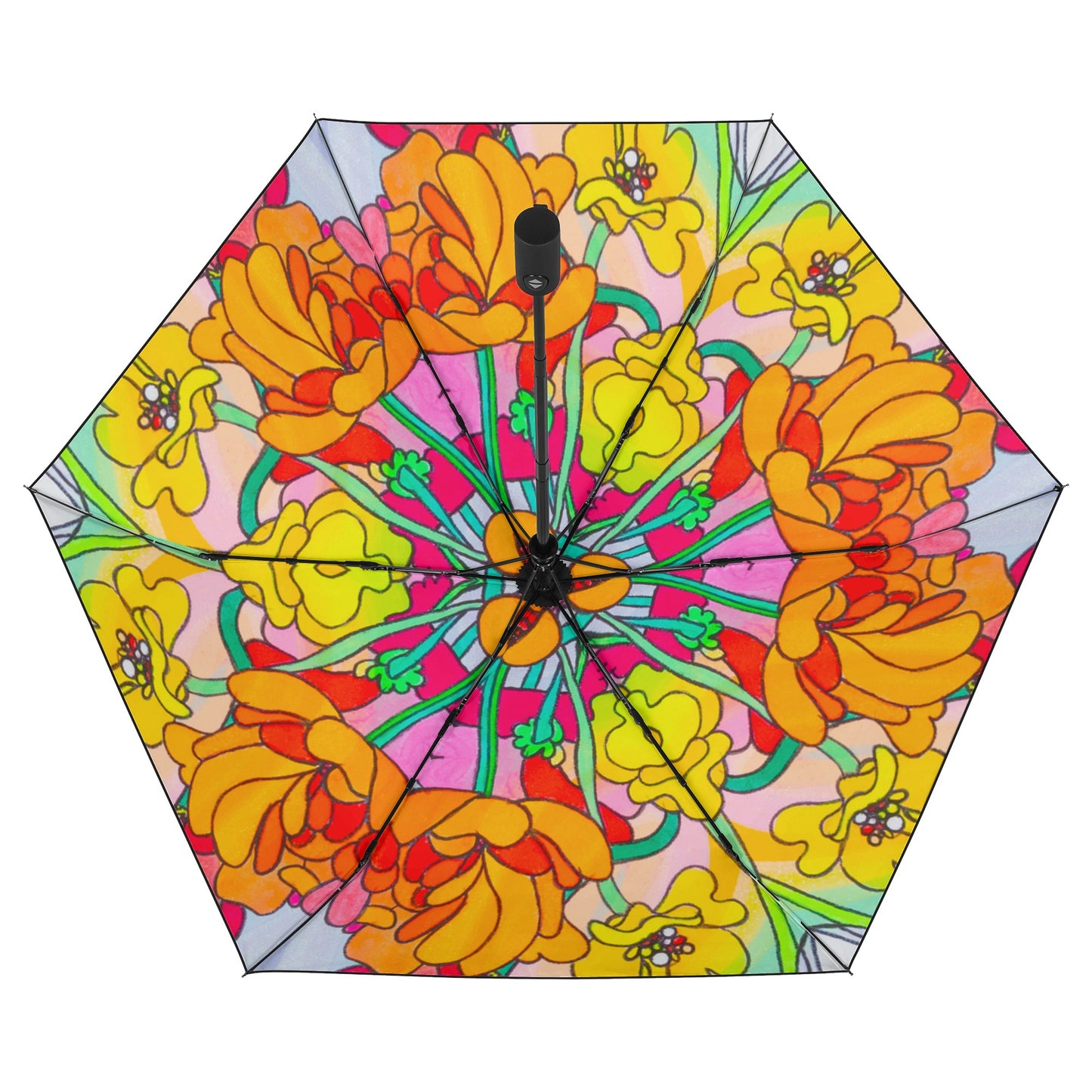Flower Umbrella Fiery Red
