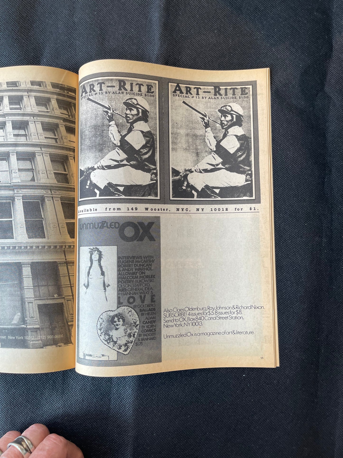 Art-Rite Magazine, Cover by Carl Andre, Issue No. 14, 1976-77
