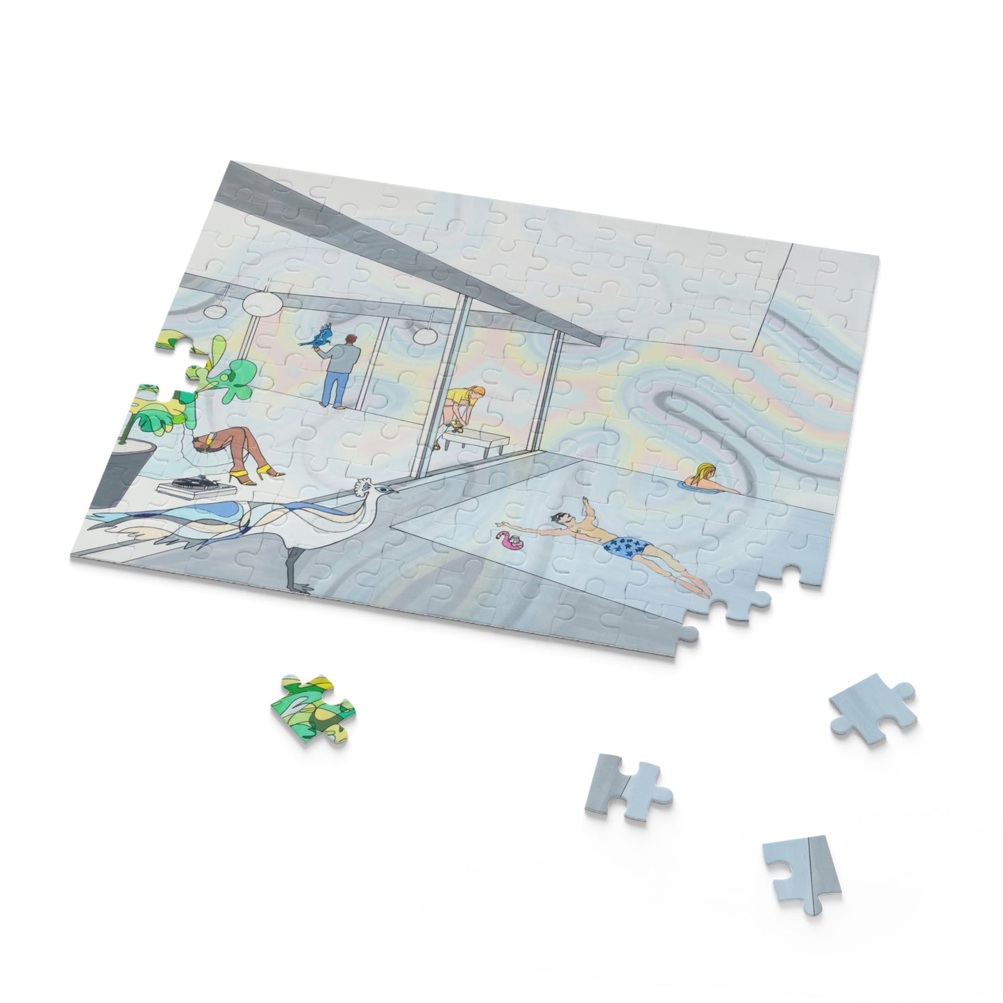 Peacock Pool Puzzle(120, 252, 500-Piece)