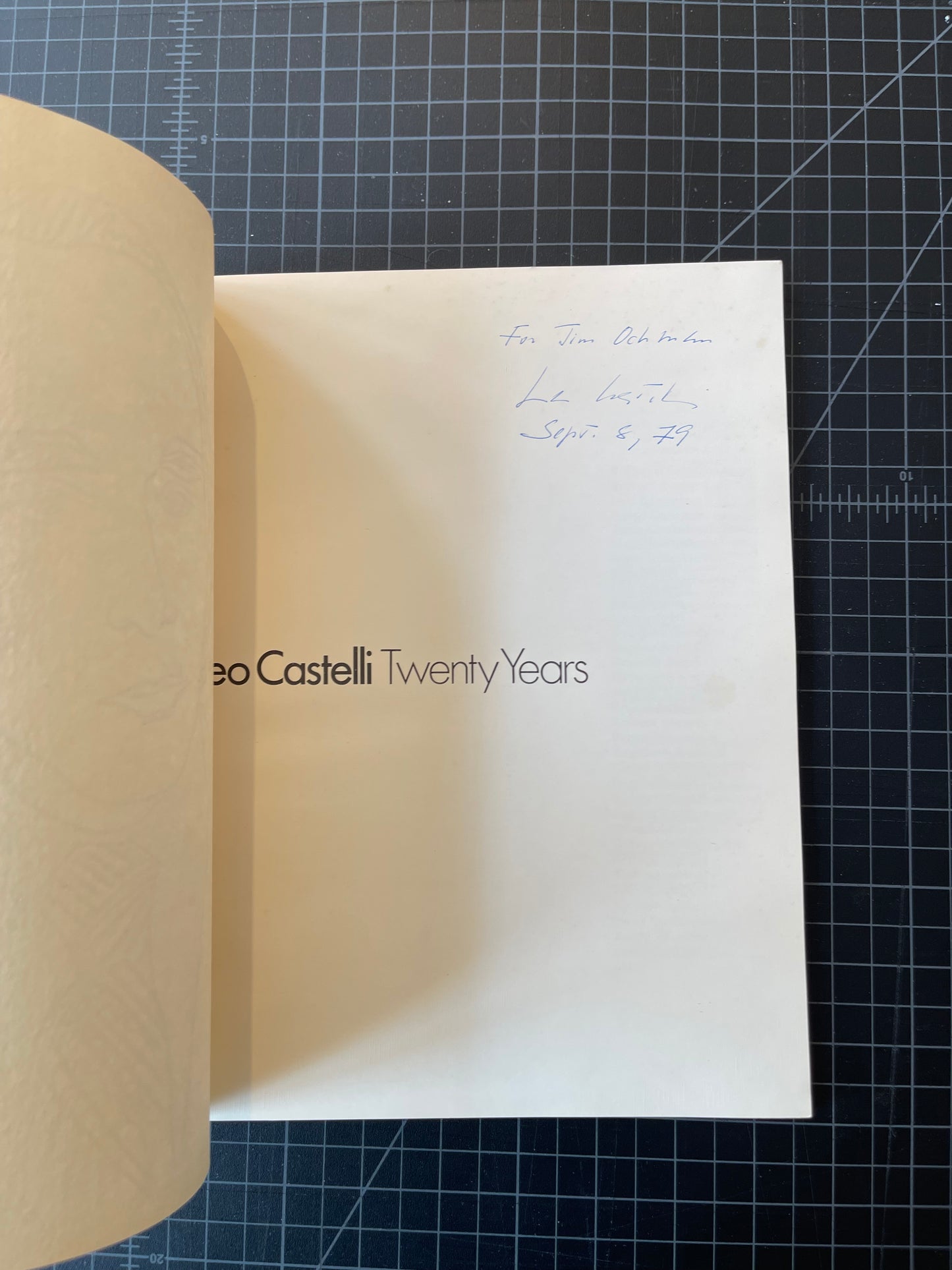 Leo Castelli: 20 Years Catalogue (1970) — Rare Signed 1st Ed.