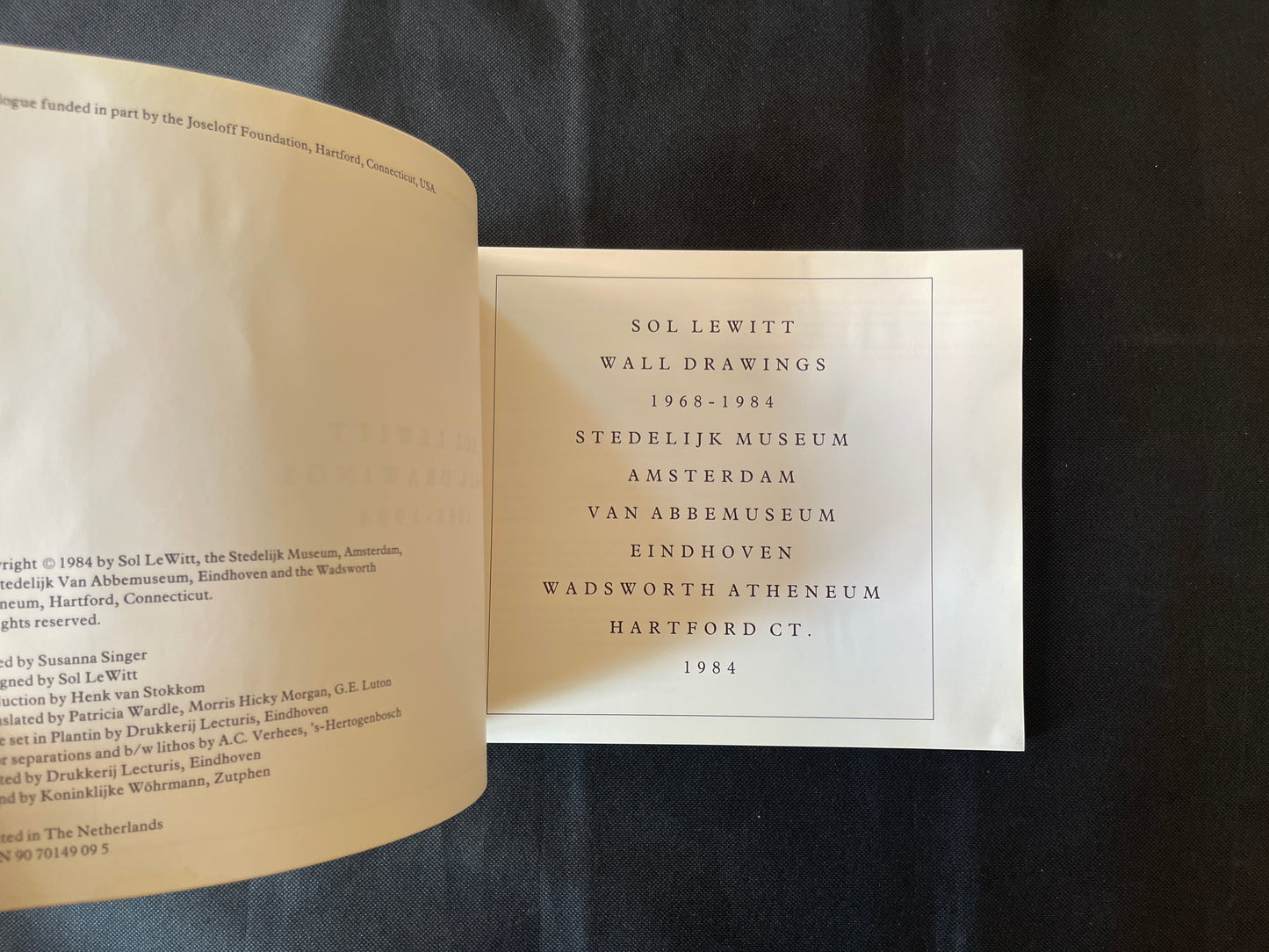 Sol LeWitt Walldrawings 1968-1984 rare 1st Ed. 1984. Stedelijk Museum