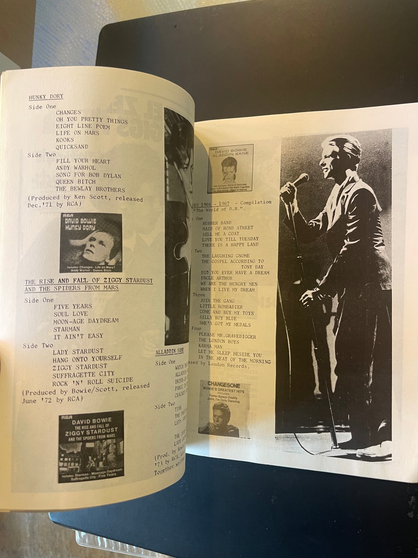 David Bowie Lives & Times, Bootleg Records Babylon Books 1980s Rare Fanzine