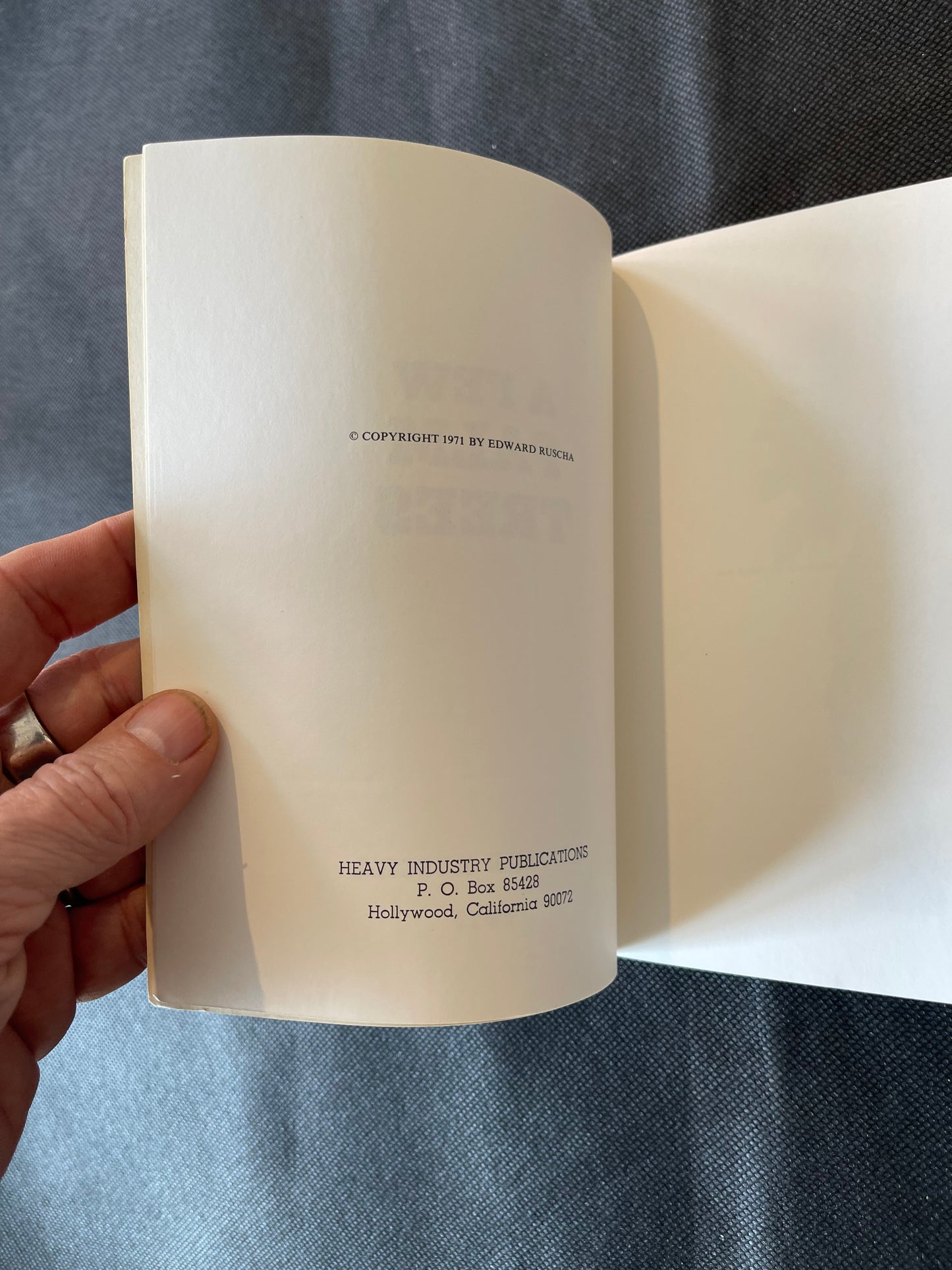 Ed Ruscha A Few Palm Trees 1971 (1st edition)