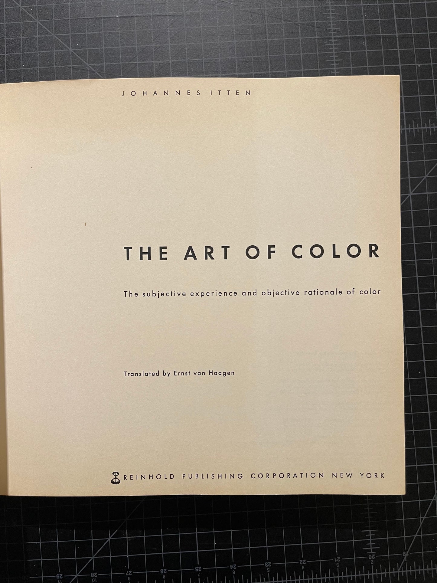 The Art of Color – Johannes Itten – 1961 1st Edition HC/DJ