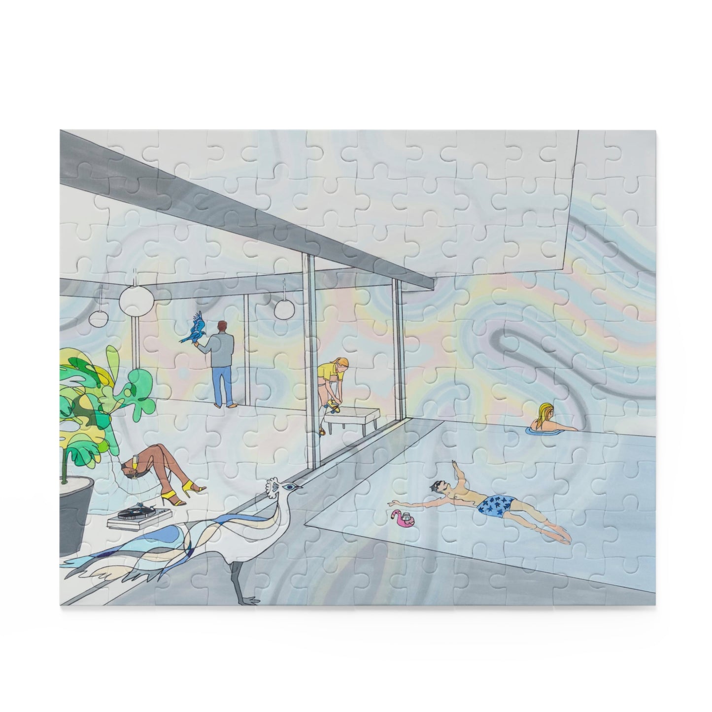 Peacock Pool Puzzle(120, 252, 500-Piece)