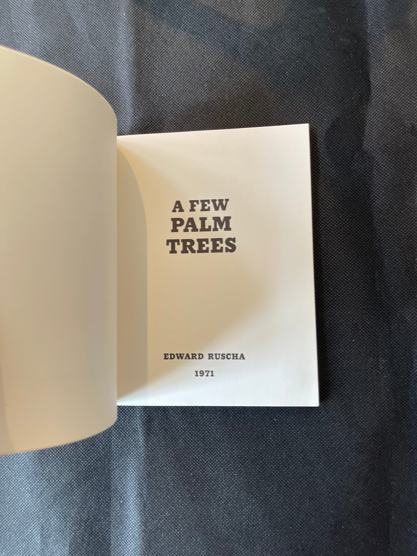 Ed Ruscha A Few Palm Trees 1971 (1st edition)
