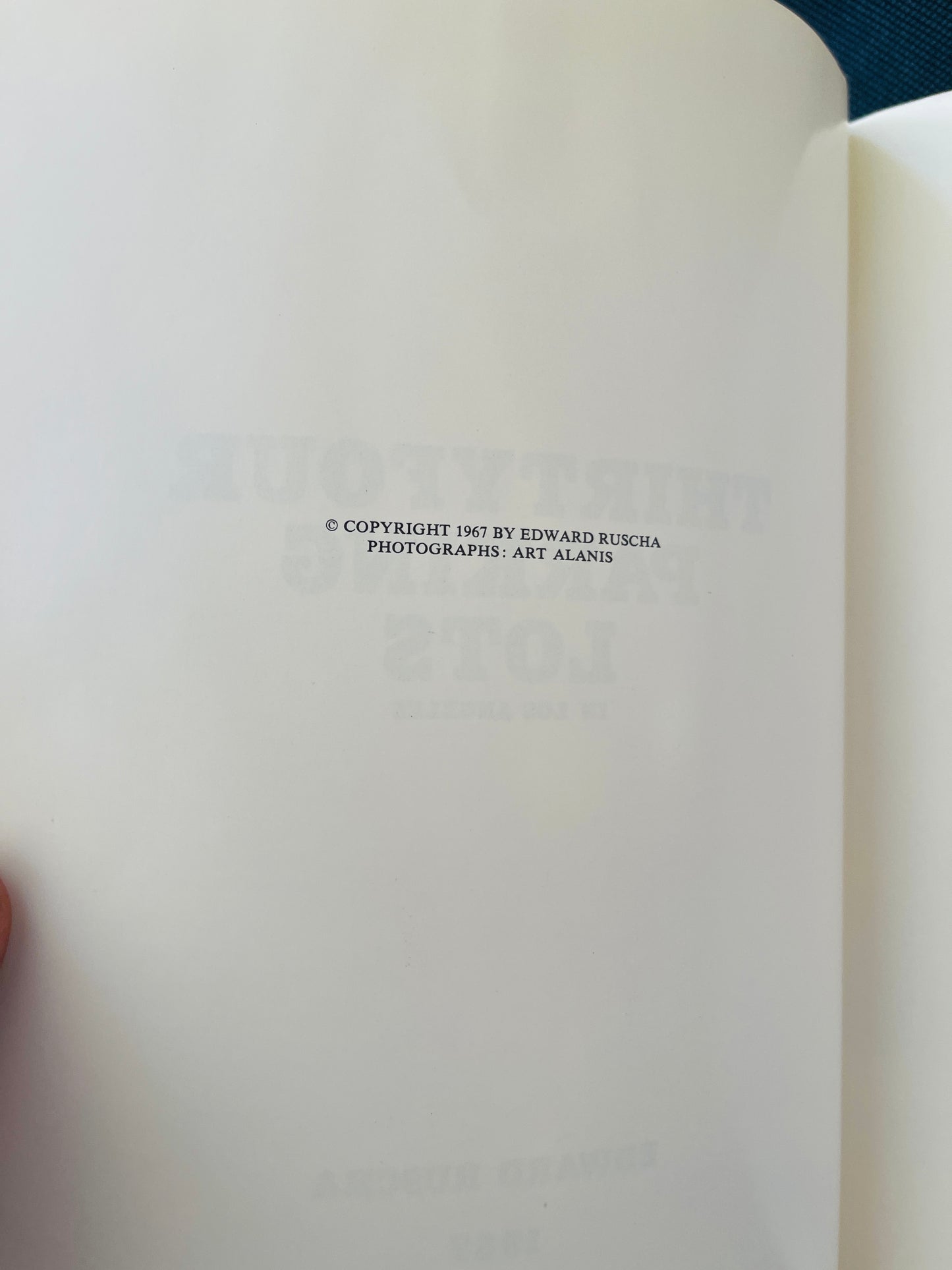 Ed Ruscha – Thirtyfour Parking Lots 1st Ed. 1st. print dj