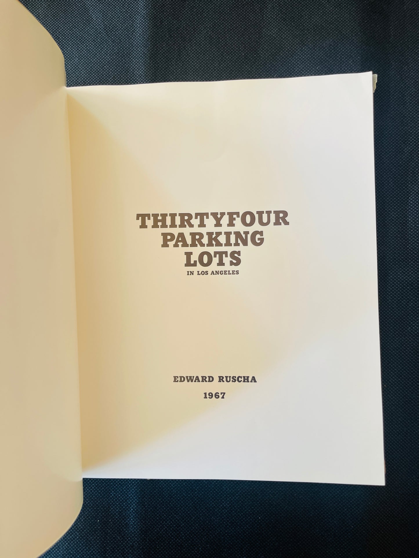 Ed Ruscha – Thirtyfour Parking Lots 1st Ed. 1st. print dj
