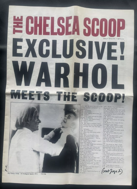 The Chelsea Scoop 1978 UK Paper Andy Warhol Issue ULTRA RARE