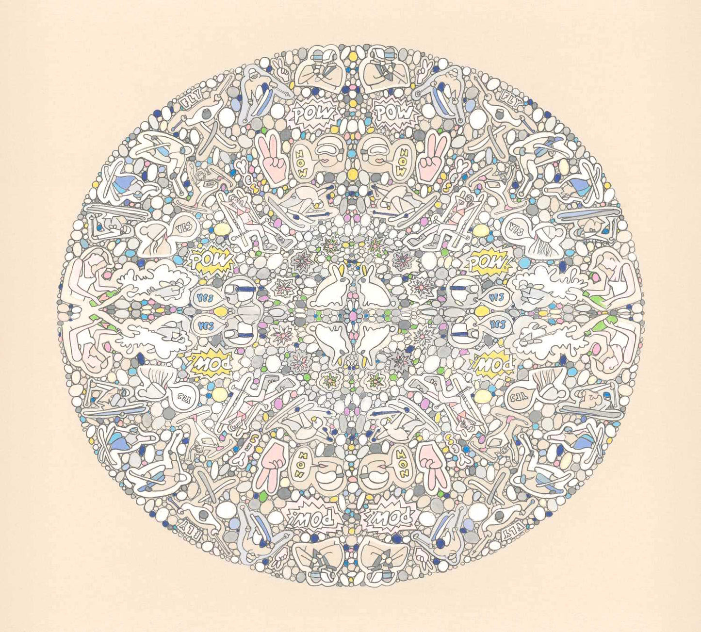 Fly! Pow Wow 46"x46" Print on High Quality Acid Free Archival Paper