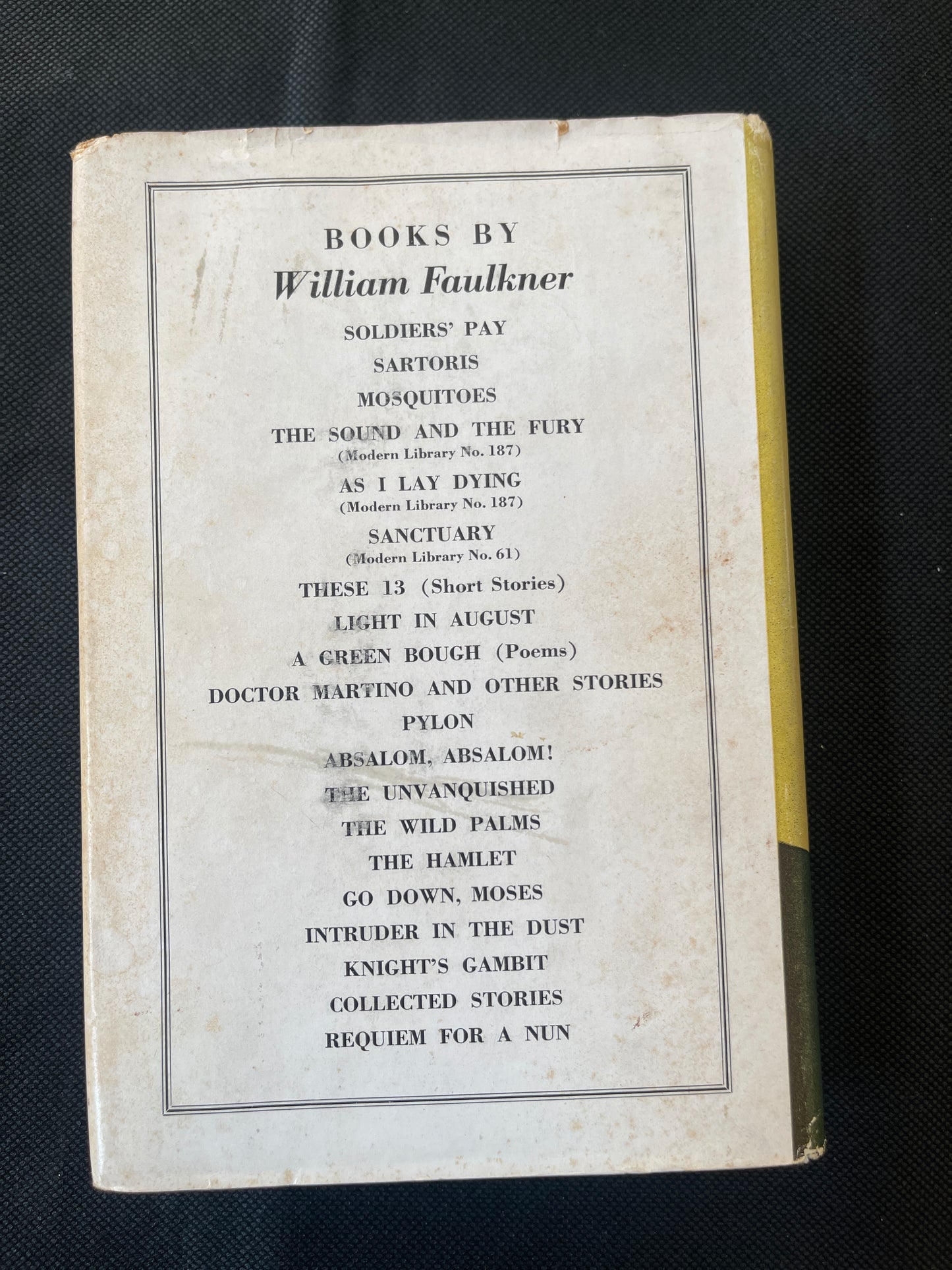 Requiem for a Nun. By William Faulkner 1st Edition 1951 Random House DJ VG+./fine