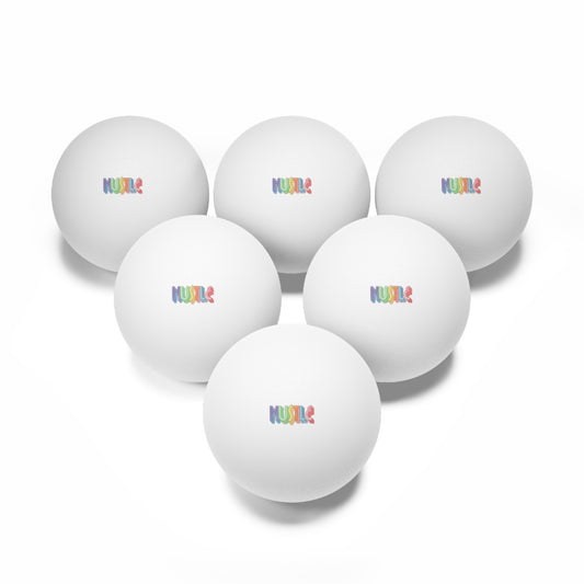 Hustle Ping Pong Balls, 6 pcs