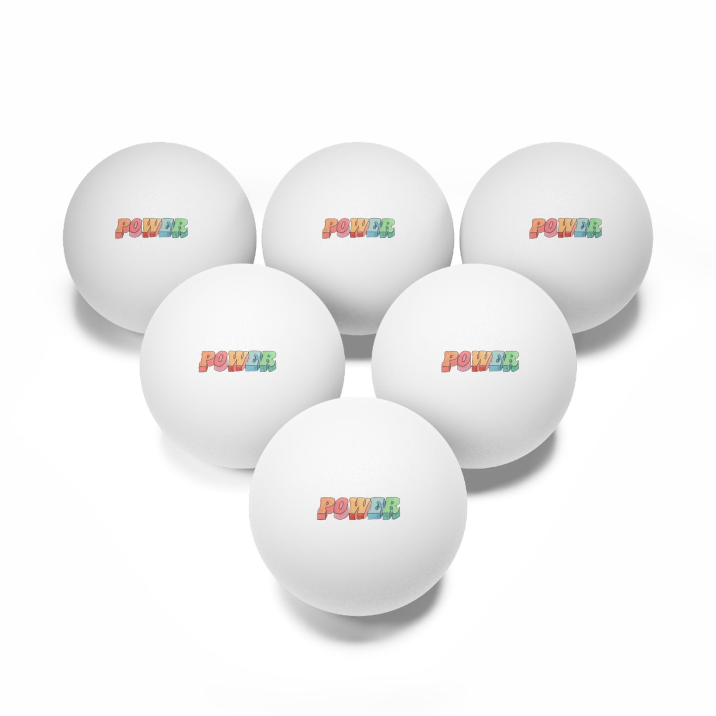 Power Ping Pong Balls, 6 pcs