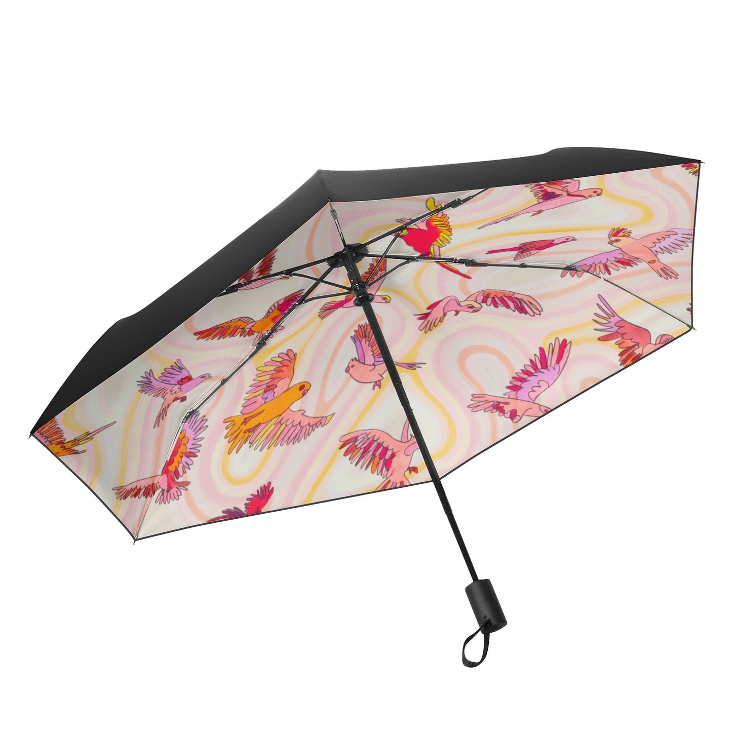 Funky Red Birds Umbrella