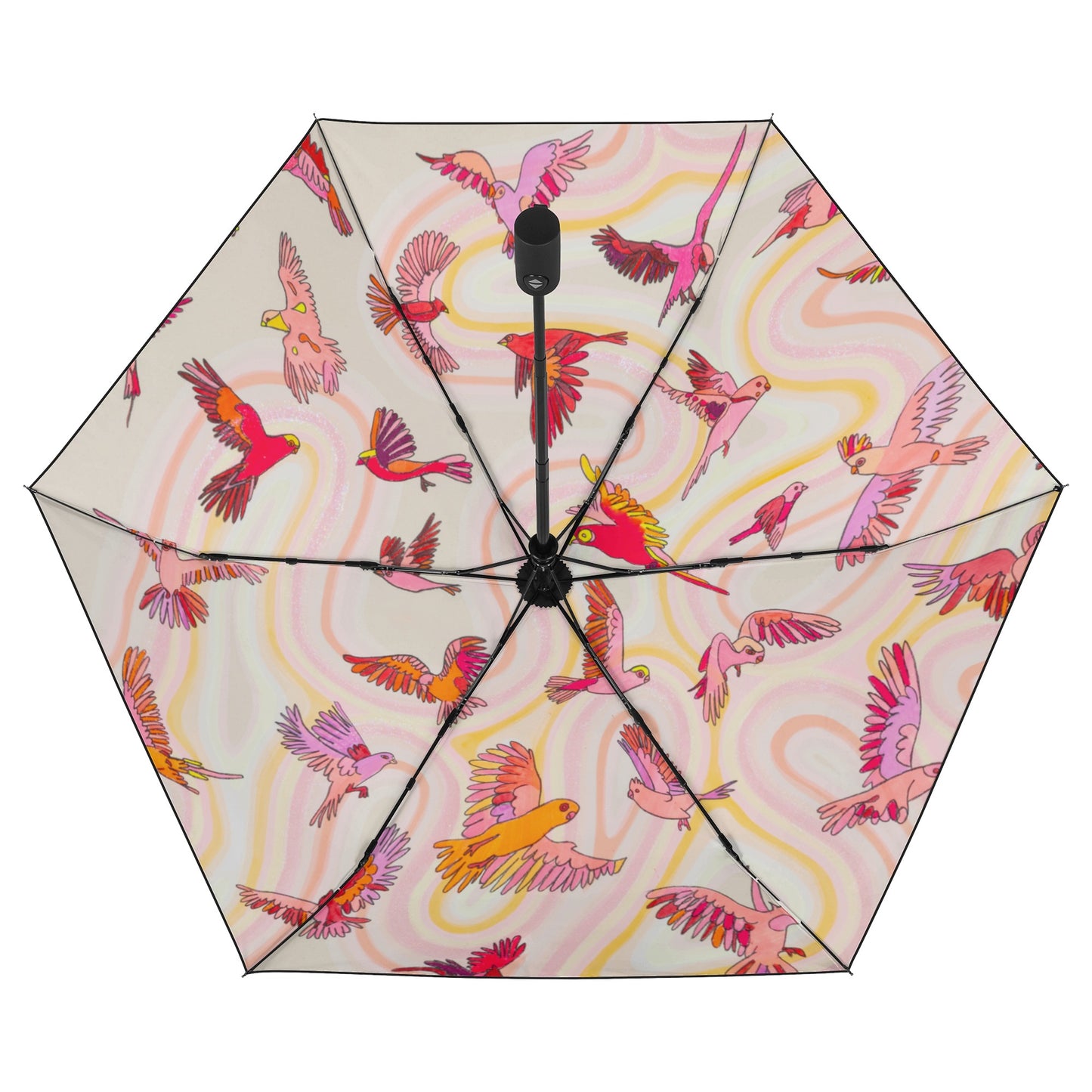 Funky Red Birds Umbrella