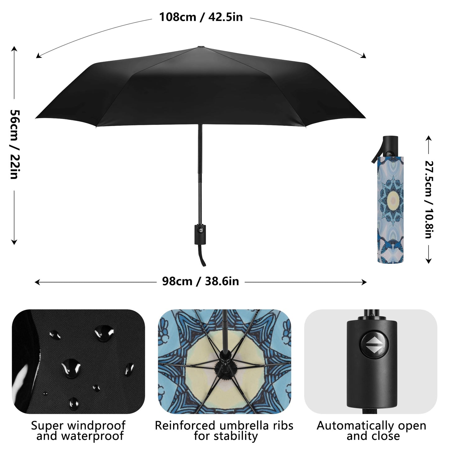 Blue Birds Umbrella