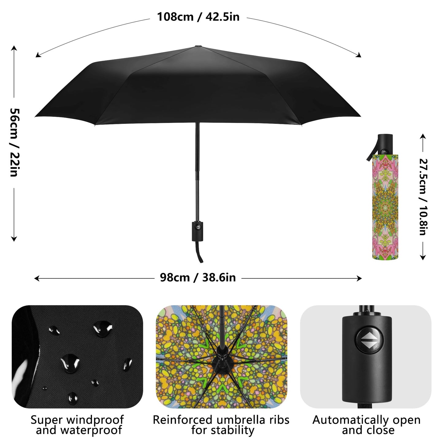 Flower Pattern Umbrella