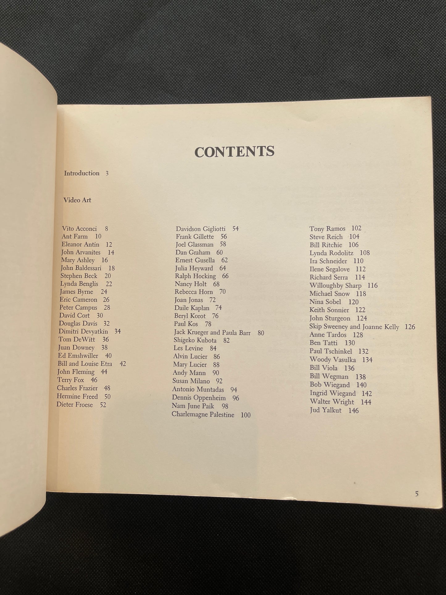 Schneider, Ira & Korot, Beryl (eds.). VIDEO ART: An Anthology. New York: Harcourt Brace Jovanovich / Raindance Foundation, 1976. First edition, paperback