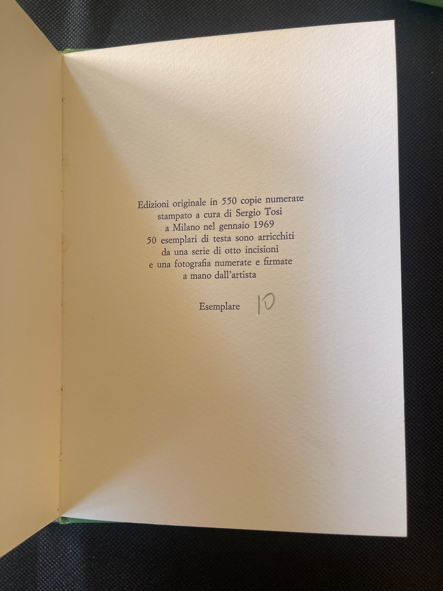 Man Ray – Les Treize Clichés Vierges
Published by Sergio Tosi, Milan, January 1969
#10 of Edition of 550 numbered copies