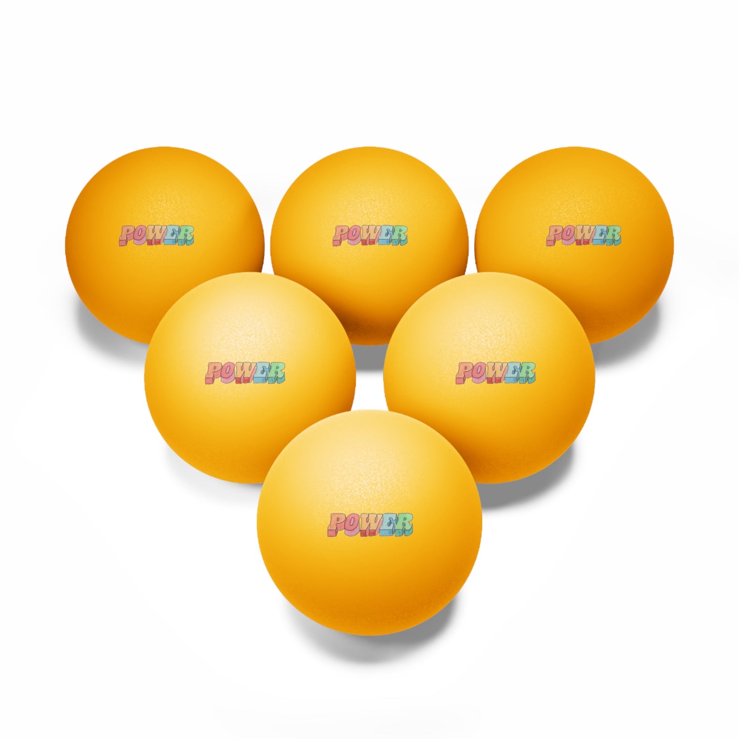 Power Ping Pong Balls, 6 pcs