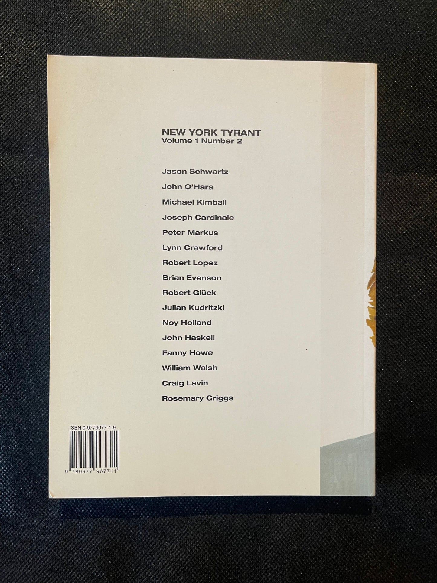 Tyrant Fiction Vol 1 No 2 2007
