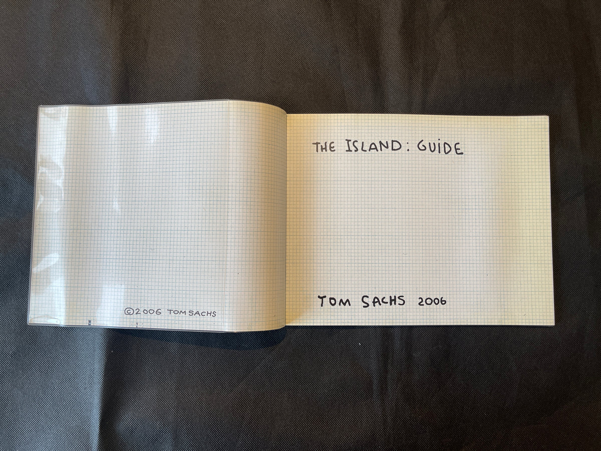 Tom Sachs The Island Guide 2006 Artist Book Illustrated USS Enterprise Sculpture