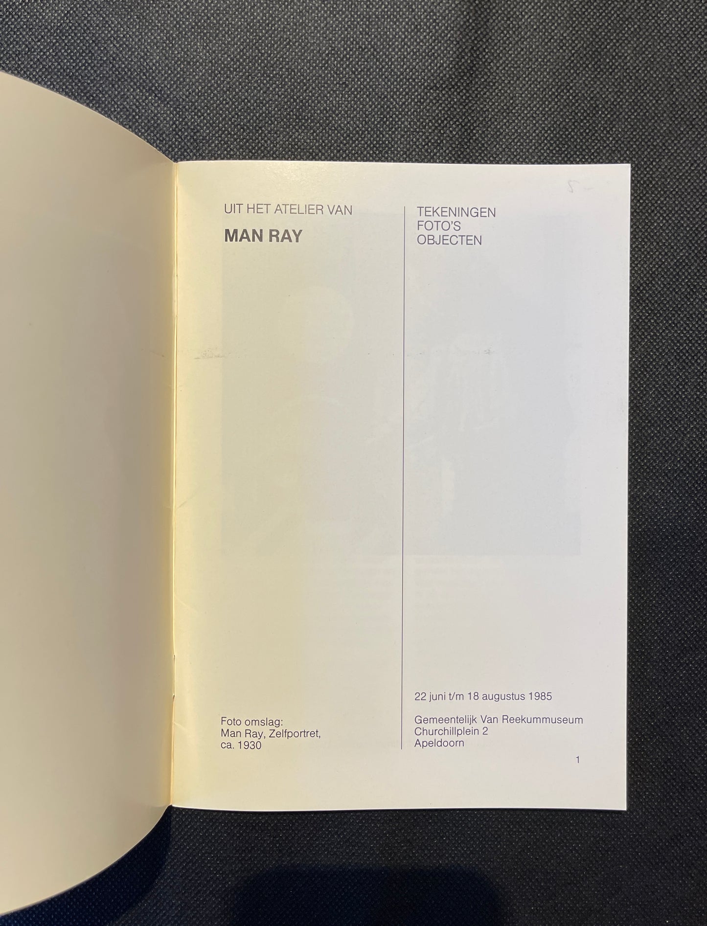 “From the Studio of Man Ray”
(Drawings – Photos – Objects)