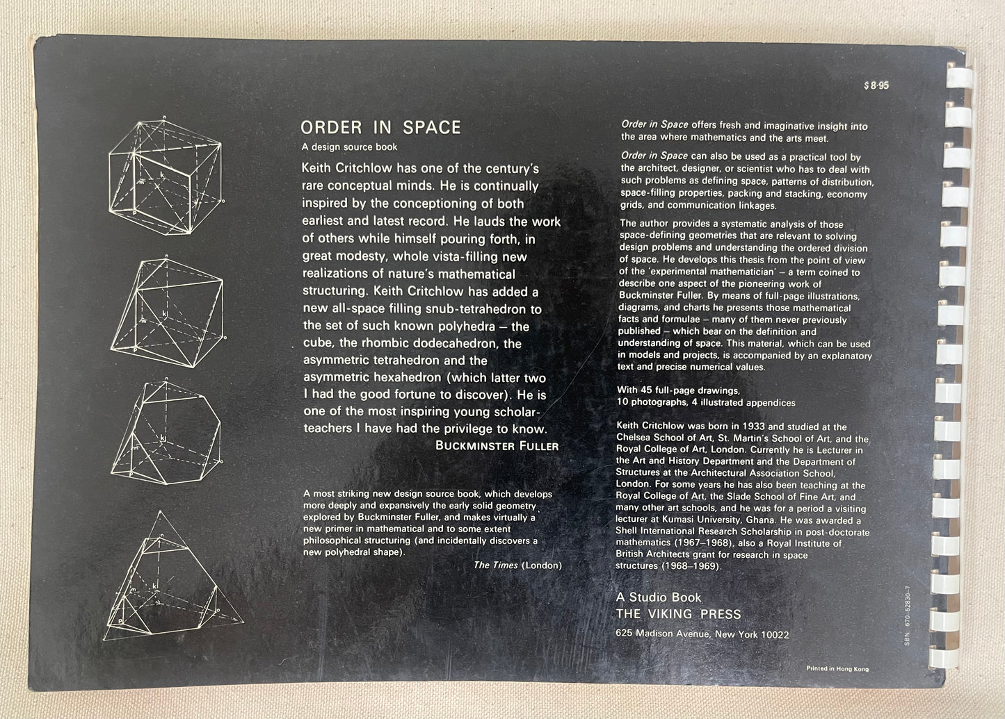ORDER IN SPACE
A design source book by Keith Critchlow 1976