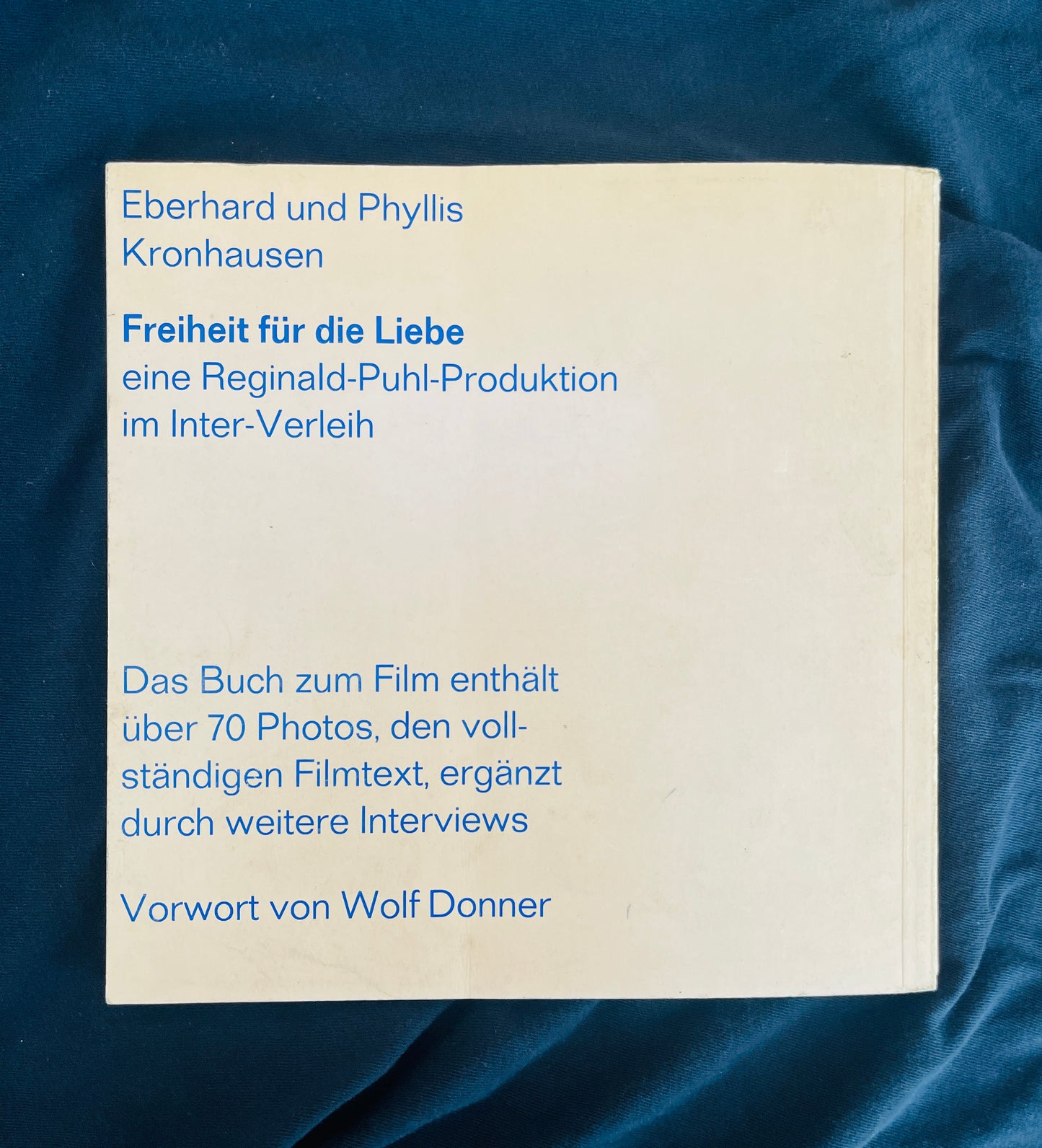 Freiheit für die Liebe — Eberhard & Phyllis Kronhausen — 1970 German Counterculture / Sexual Liberation Film Book