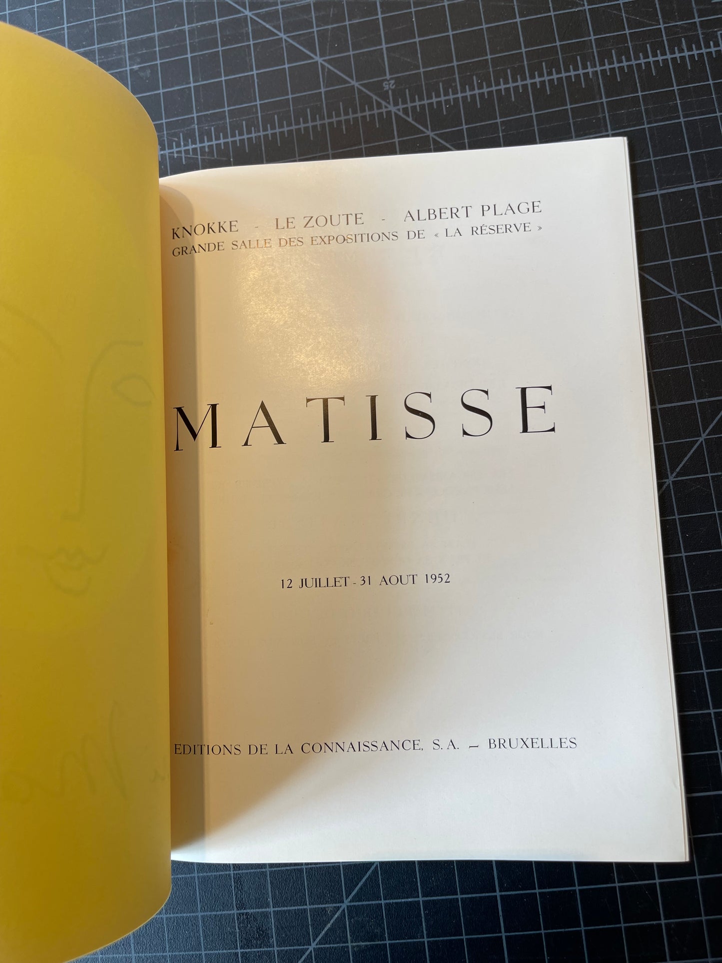 Henri Matisse, 12 Juillet - 31 Aout 1952: Knokke, Le Zoute, Albert Place FINE+