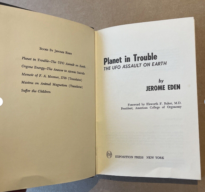 Planet in Trouble: The UFO Assault on Earth by Eden, Jerome UFO 1st Ed 1973